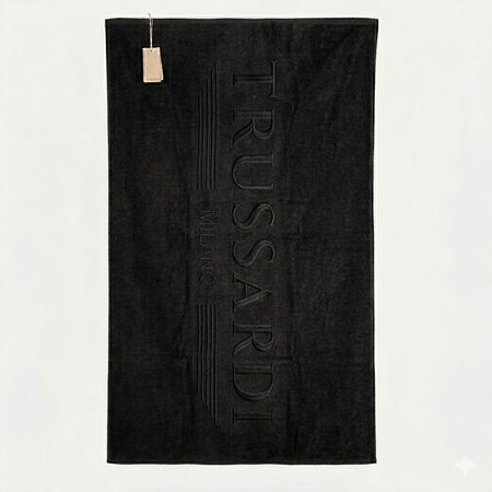 Telo Mare Trussardi Home Logo 2026 - Spugna Jacquard in Puro Cotone
