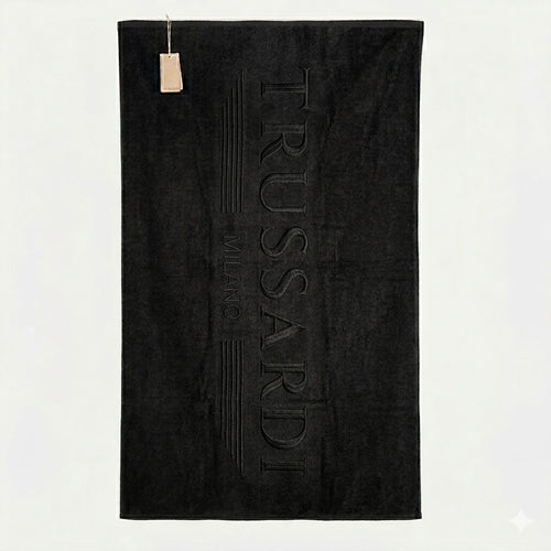 Telo Mare Trussardi Home Logo 2026 - Spugna Jacquard in Puro Cotone