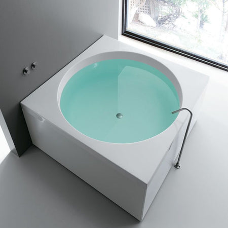 Vasca da Bagno Quadrata Sharm in acrilico bianco 150x150x68
