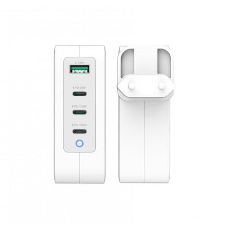 j5create JUP43130E-EN - Caricatore GaN USB-C a 4 porte da 130W - UE (130W GAN USB-C 4-PORT CHARGER - EU)