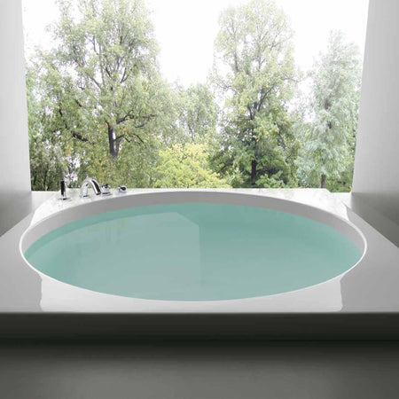 Vasca da Bagno Quadrata Sharm in acrilico bianco 150x150x68