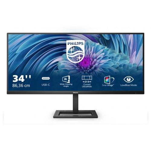 PHILIPS MONITOR 34 LED VA 21:9 WQHD 4MS 300 CDM, USB-C, ALTEZZA, DP/HDMI, MULTIMEDIALE