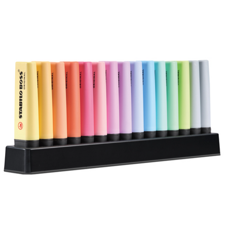 Stabilo, Desk Set, 15 evidenziatori Pastel