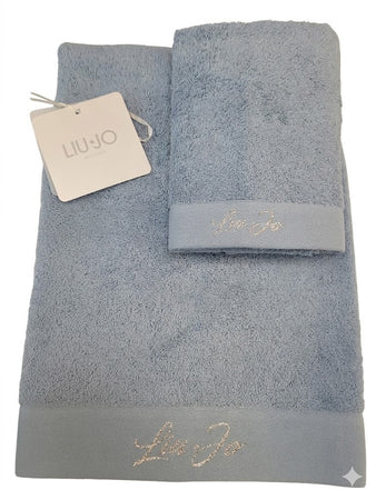 Asciugamani Liu Jo Basico Coppia in Spugna di Cotone - Set Viso e Ospite