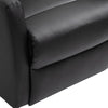F713-066V90A Poltrona Alza persona con Telecomando, Schienale Reclinabile con Poggiapiedi in Pelle PU Nera 67x95x105cm