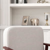 sedia a Dondolo poltrona soggiorno salotto camera in Tessuto Effetto Lino e Legno con Braccioli e Cuscini , 66x78x76 cm, Beige e Marrone F839-783V00BGA