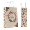 Blister 25 Shopper In Carta 26X11X37Cm Natale Ghirlanda Verde Mainetti Bags