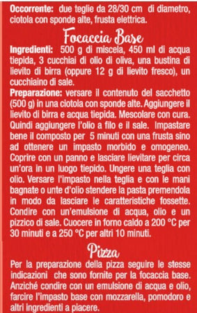 Miscela per Pizza e Focaccia " Senza Glutine"