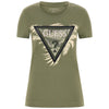 Guess t-shirt verde logo triangolo W5YI13J1314G831