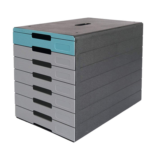 Cassettiera 7 Cassetti Idealbox Pro 7 Azzurro Durable