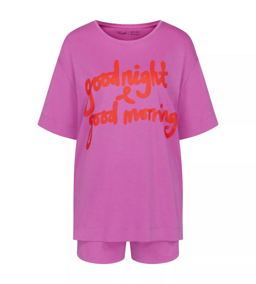 Triumph Pigiama Estivo Corto da Donna Sets PSK 10 CO/MD 10214841 Orchidea S35 - Passarelli Biancheria