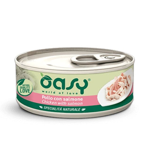 Oasy Specialità Naturale Gatti Pollo con Salmone Scatoletta 150gr