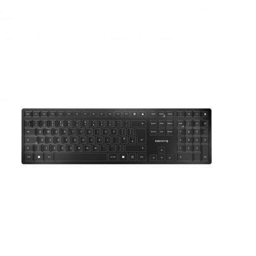 CHERRY KW 9100 SLIM tastiera Universale RF senza fili + Bluetooth QWERTY Inglese UK Nero (KW 9100 SLIM BLK/GRY UK) - Versione UK