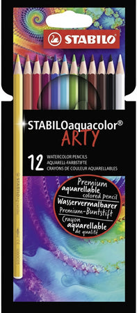 Stabilo - pastelli aquacolor astuccio in cartone ARTY da 12 colori ass. (1612/1-20)