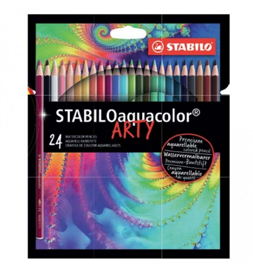 Stabilo - Pastelli aquacolor astuccio in cartone ARTY da 24 colori ass. (1624/1-20)
