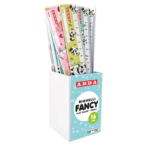 Barattolo 24 Righelli 16Cm Fancy In Fantasie Assortite Arda