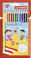 Stabilo, Pastelli Stabilo Trio Thick Maxi da 12 con temperino
