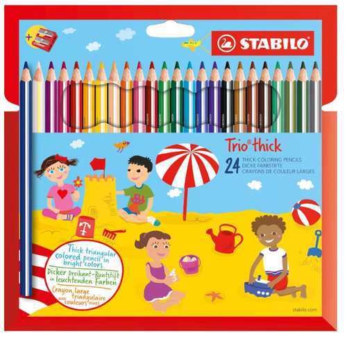 Stabilo, Pastelli Stabilo Trio Thick Maxi da 24 e temperino omaggio
