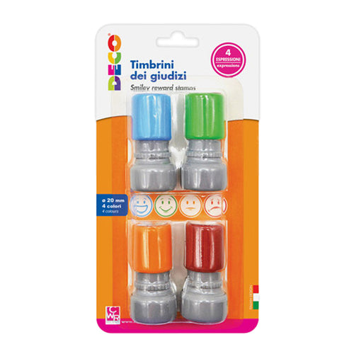 4 Pz Timbrini Dei Giudizi Preinchiostrati Diam.10Mm Deco
