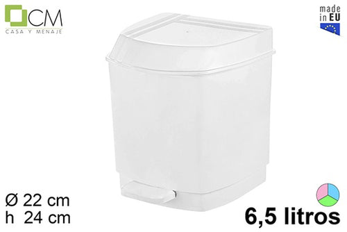 Pattumiera a Pedale da Bagno Bianca 6.5L