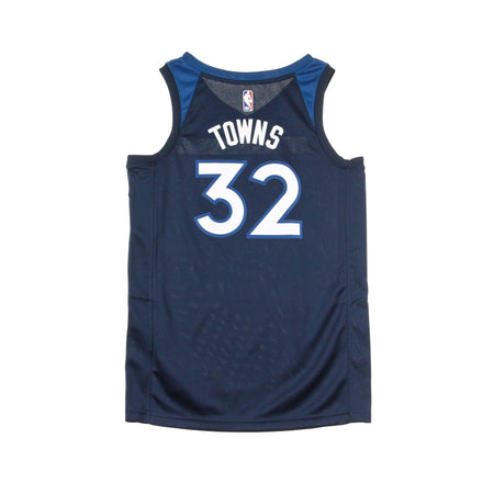 NIKE NBA Canotta Basket Uomo Nba Swingman Jersey Icon Edition No 32 Karl Anthony Towns Mintim Road College Navy da uomo