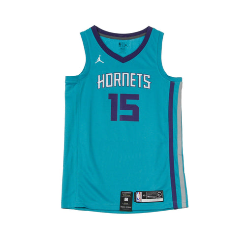 JORDAN NBA Canotta Basket Uomo Nba Swingman Jersey Icon Edition No 15 Kemba Walker Chahor Road Rapid Teal/new Orchid da uomo