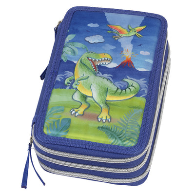 Astuccio 3 Zip Dinosaur Edition Faber Castell