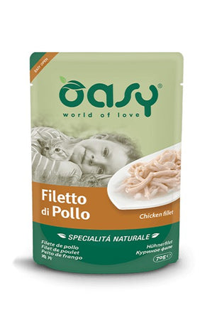Oasy Specialità Naturale Gatti Filetto di Pollo Busta 70gr