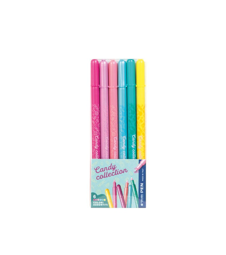 Tratto Pen, Candy Collection confezione da 6 colori assortiti