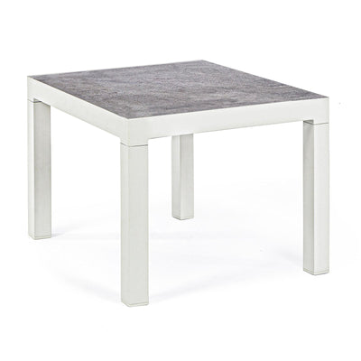 Tavolino da caffe Kledi per lettino da esterno e giardino 50 cm in alluminio