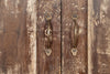 Biscottini Finestra finestrina grata porta in legno massello e in ferro antica e vecchia con telaio da interno o da esterno