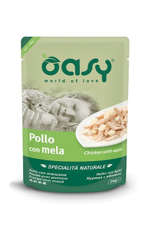 Oasy Specialità Naturale Gatti Pollo con Mela Busta 70gr