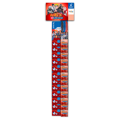 12 Set Da 3Pz Frixion Ball E Clicker Naruto Ed. Limitata Col. Ass.Ti Pilot