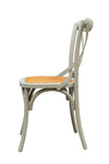 Biscottini Sedia Thonet Biscottini Design Bistrot Massello Frassino Rattan Grigio 48x52x88
