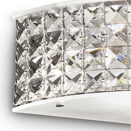 Applique moderno Ideal Lux ROMA AP2 093086 G9 LED cristallo vetro lampada parete