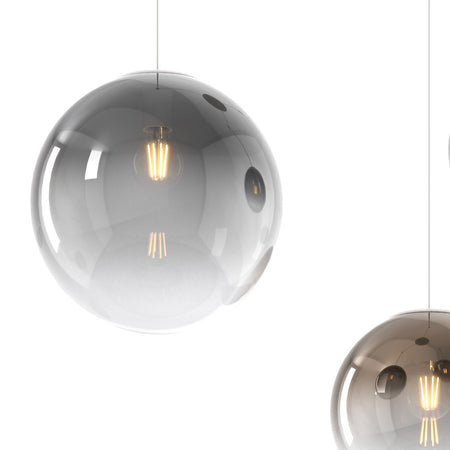 Lampadario moderno Top Light BIG ECLIPSE 1194 BI S3 S MIX BR FU E27 LED vetro lampada soffitto sfera globo