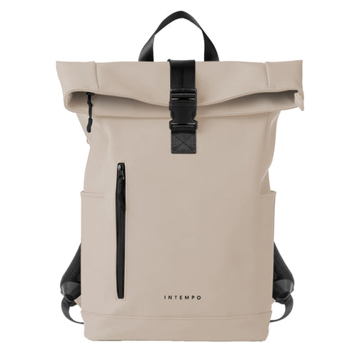 Zaino Roll-Top Drop Gomma Antipioggia Dim. 30X42X14Cm Crema Intempo