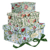 Set 3 Scatole Regalo C/Nastro Nature Flowers Fantasie E Dim. Assortite Pigna