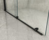 Parete Doccia Walkin anta scorrevole Trasparente 8mm profili neri H195 Slide Black