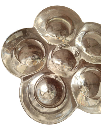 Portacandela con 6 posti in vetro trasparente da 18 cm per interno