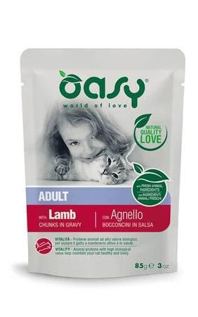 Oasy Adult Bocconcini in Salsa Gatti Agnello Busta 85gr