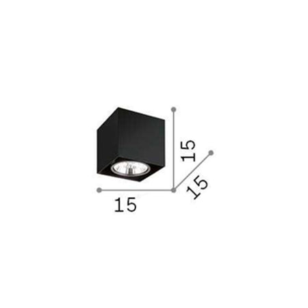 Faretto soffitto moderno Ideal Lux MOOD PL1 D15 SQUARE 140933 243931 GU10 LED spot orientabile