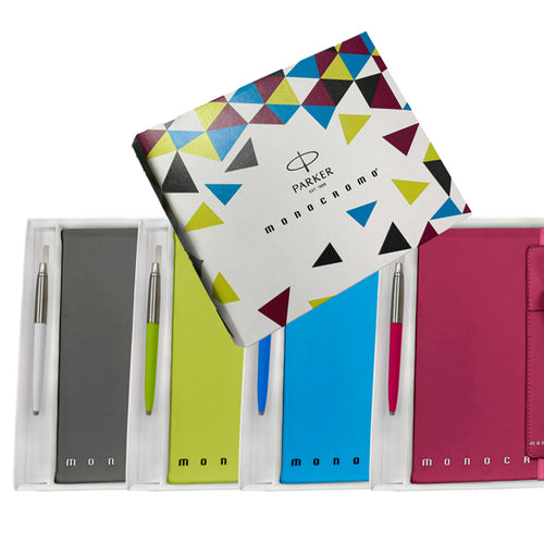 Notebook Monocromo C/Penna A Sfera Jotter Parker Colori Assortiti Pigna