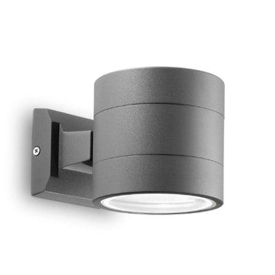 Applique moderno Ideal Lux SNIF ROUND AP1 G9 LED IP54 alluminio biemissione lampada parete