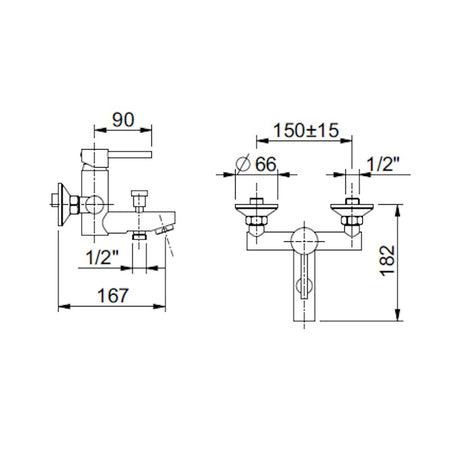 Gruppo vasca con Kit doccia - garanzia 5 anni - rubinetti bagno
