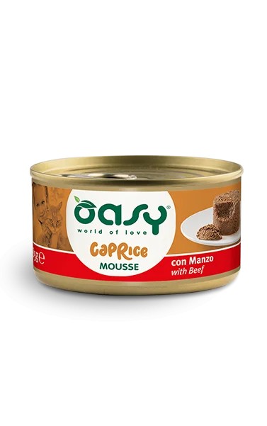 Oasy Adult CaPrice Gatti Mousse Manzo Scatoletta 85gr