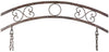 Biscottini Dondolo a due posti in ferro battuto finitura ruggine anticata L198xPR100xH220 cm
