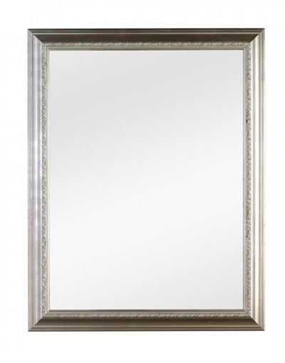 MOBILI 2G - Specchiera in foglia argento rettangolare- Misure:72 x 92 x 3
