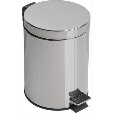 CESTINO RIFIUTI BAGNO CROMATO 12LT Ø25X40HCM MAURER AQUA