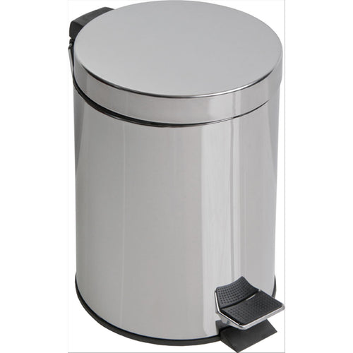 CESTINO RIFIUTI BAGNO CROMATO 12LT Ø25X40HCM MAURER AQUA